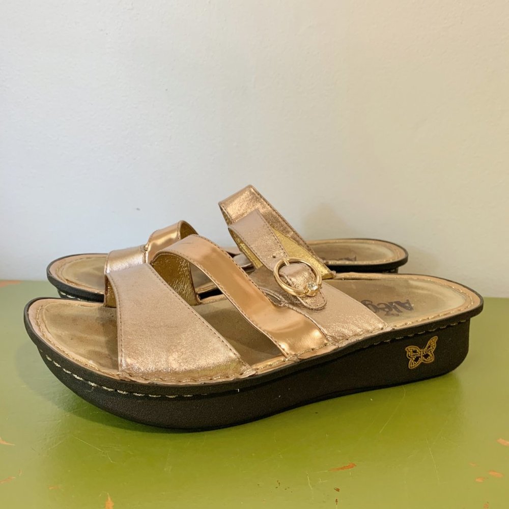 Alegria Sandals Colette Rose Mirror Gold EU 38 US 8 8.5 8 1/2